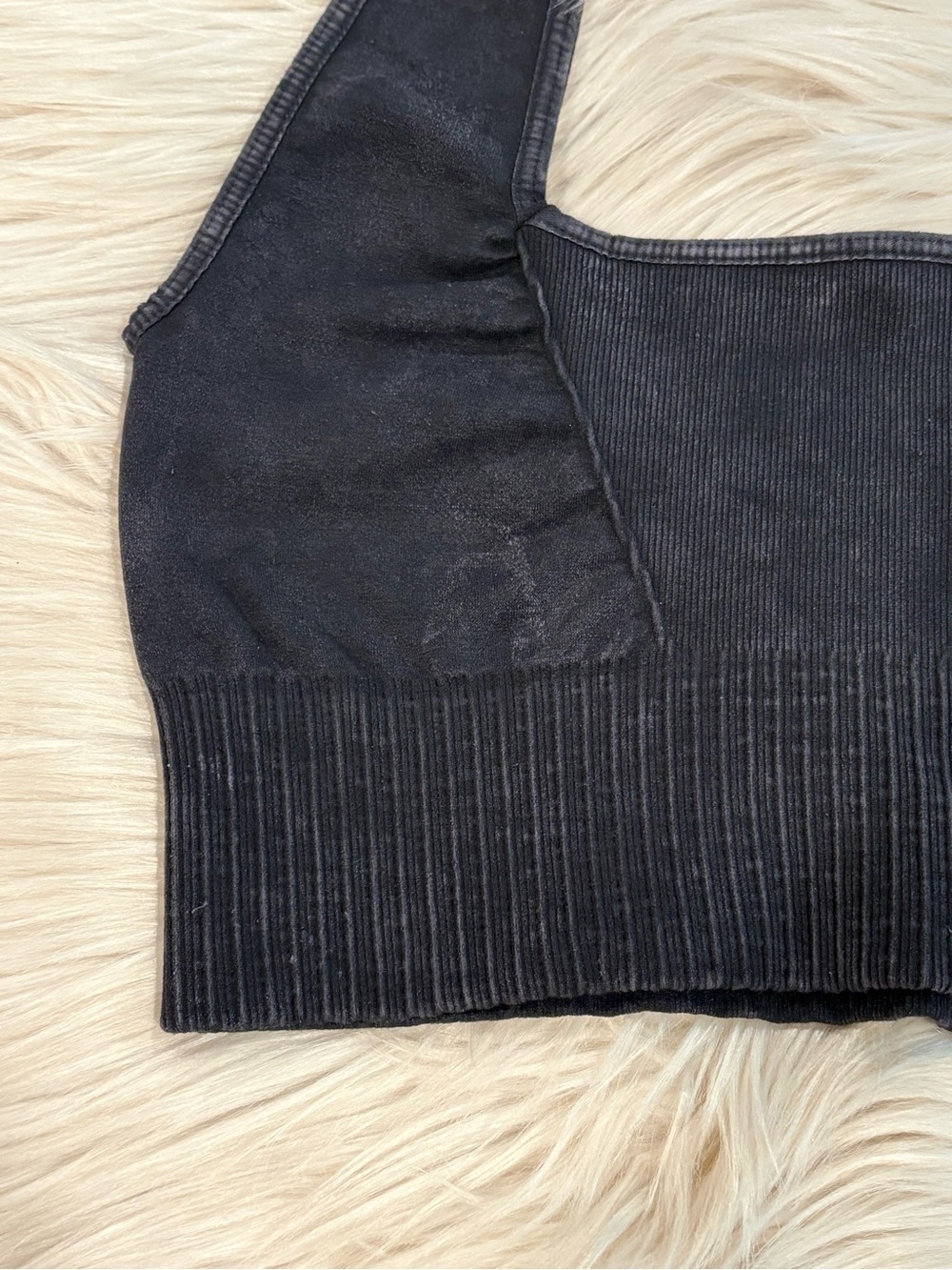FREE PEOPLE Good Karma Square Neck Bra Crop Top XS/S - Picture 8 of 10